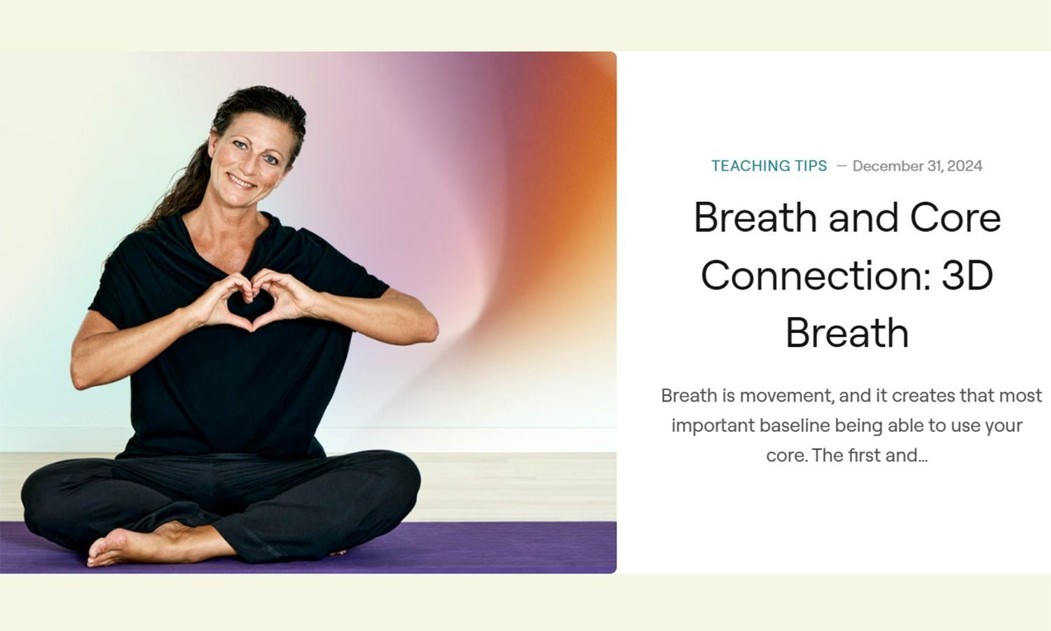 Breath Core Breath and Core Connection - 3Dbreath.com